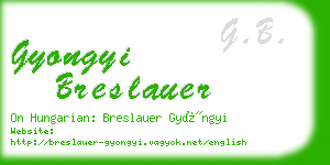 gyongyi breslauer business card